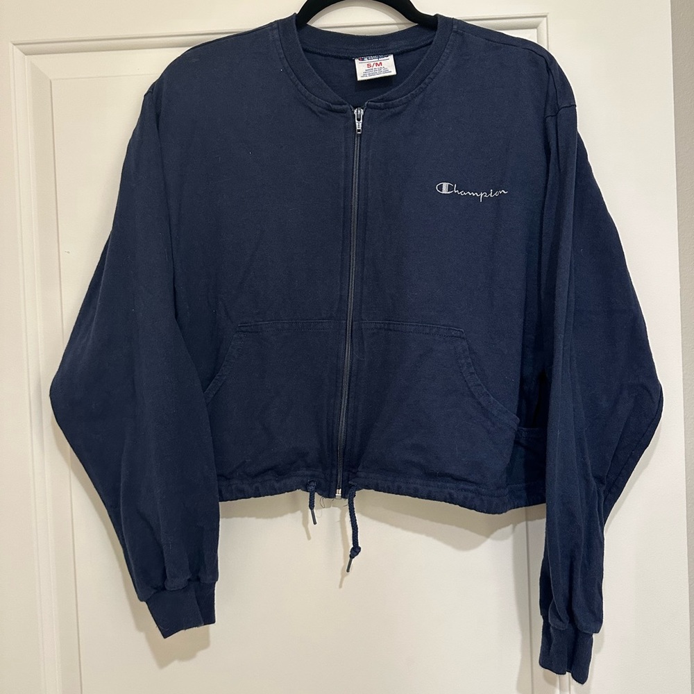 Vintage Champion Navy Sweatshirt / Crop / Hoodie / Zip Up